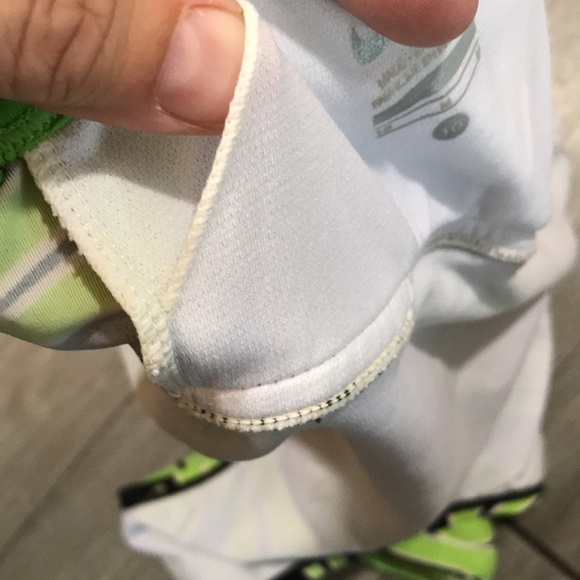 Nike Racing Black, Lime, White Swirl Print One Piece Swimsuit size 10 - Picture 7 of 7